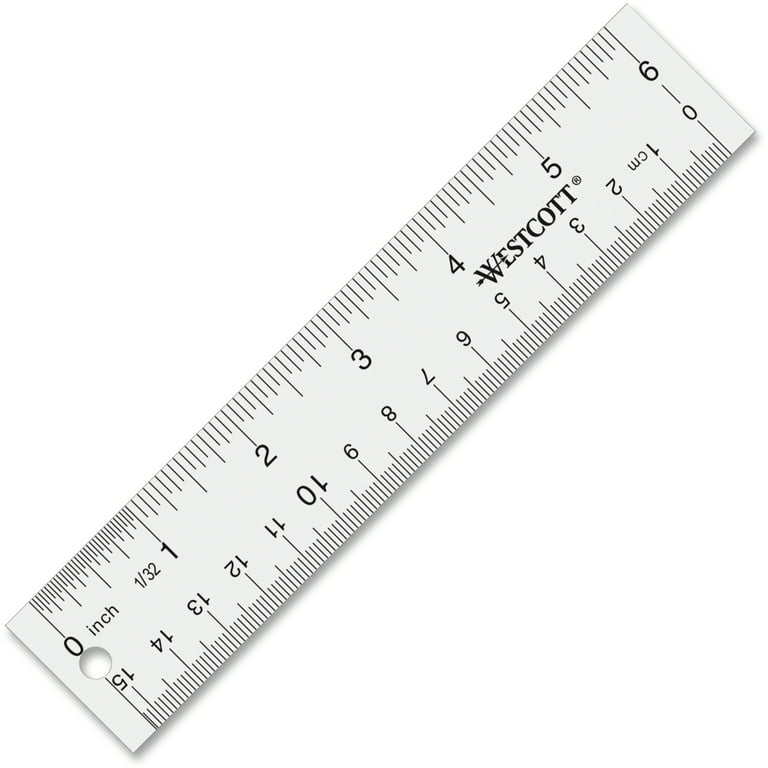 Ruler 6 inch - Clear Rulers - Assorted Colors - 12 Count Rulers for Kids, Small Ruler Metric and Inches, Rulers Bulk for Classroom, 6 in Ruler