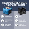 thumbnail image 4 of CleverMade Collapsible Milk Crate 25L Stackable, Red 1 Pack, 4 of 10