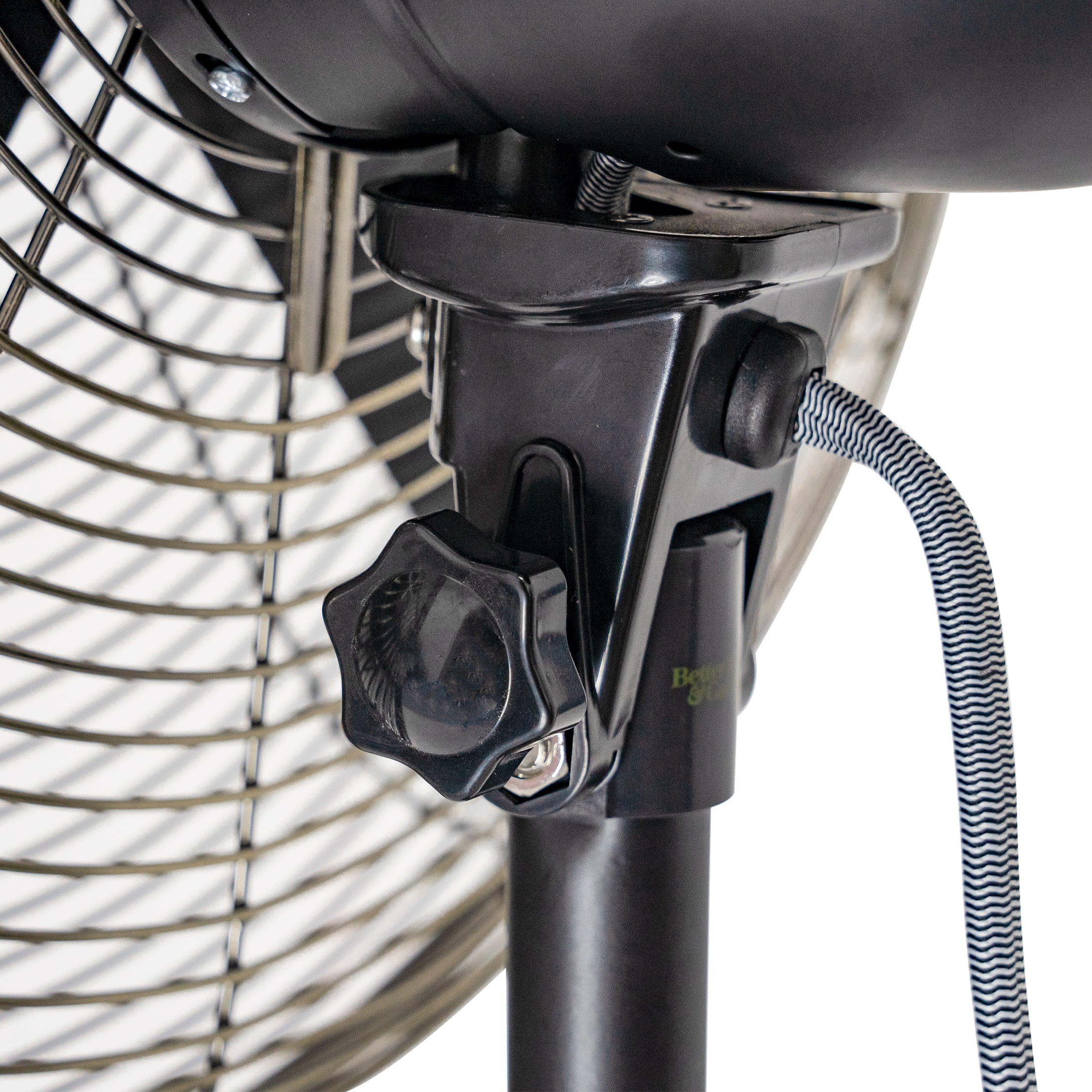 (2 pack) Better Homes & Gardens New 3 Speed 16 inch Vintage Metal Stand Fan in Black