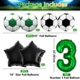 thumbnail image 2 of Soccer Party Decorations, Soccer Foil Balloons, Number 3Foil Balloons for Kids Soccer Fans Birthday Party, Soccer Game Day Party Decorations, 2 of 7