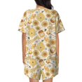 thumbnail image 4 of Womens Pajama Sets With Pocket, Honey Honeycomb Lounge Sets Short Sleeve Sleepwear PJ Sets for Women, 4 of 6