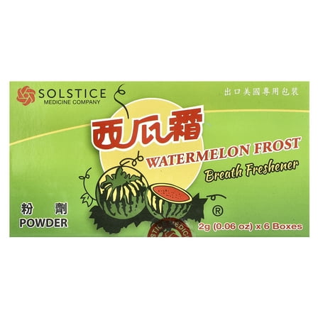 Sanjin Breath Freshener, Watermelon Frost, Powder, 6 Pack, 0.06 oz (2 g) Each
