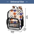 thumbnail image 2 of ALAZA Clear Backpack Basketballs Baseball Football PVC Transparent BookBag, 2 of 7