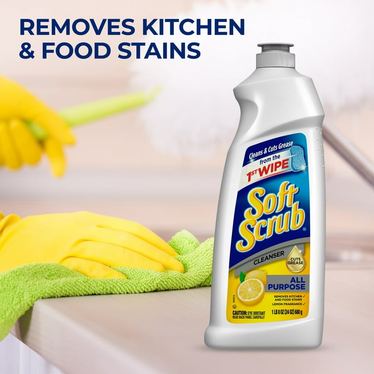 Soft Scrub Lemon Scent Total All Purpose Bath And Kitchen Cleanser