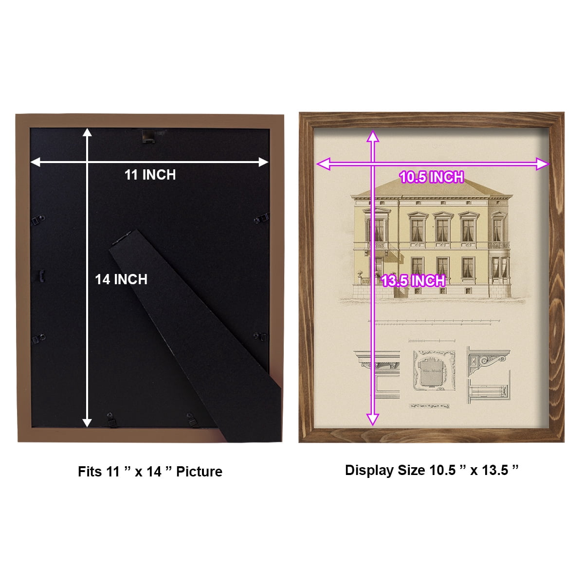 Estate and Plan VI -Framed Print w/glass-Walnut