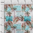 thumbnail image 2 of oneOone Polyester Spandex Turquoise Blue Fabric Tropical Tree With Geometric Texture Fabric For Sewing Printed Craft Fabric By The Yard 56 Inch Wide, 2 of 4