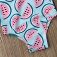 thumbnail image 6 of Aunavey Toddler Baby Girl One-Piece Swimsuit Watermelon Icecream Ruffle Swimwear Summer Bikini Bathing Suit, 6 of 8