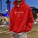 thumbnail image 1 of MHFRRA Sudadera con Capucha y Estampado de Letras para Uso Informal Jersey Elegante y Cómodo para Uso Diario Ideal para Actividades Al Aire Libre y Relajación Rojo, 1 of 5