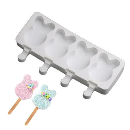 

Tohuu sicle Molds Silicone 4 Cavities Homemade Bear Shapes Ice Mold Ice Chocolate Molds for Decoration to DIY Food-Grade way