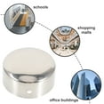 thumbnail image 3 of KAKOWELY metal End Caps 2pcs Handrail End Cap Rail Support Decorative Tube Protector Handrail Accessory1.97"X1.97"X0.79", 3 of 5