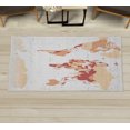 thumbnail image 1 of Earth Decorative Rug, Detailed World Map with All Countries Major Capital Cities Universe Continents, Quality Carpet for Bedroom Dorm and Living Room, 6 Sizes, Beige Salmon, by Ambesonne, 1 of 1