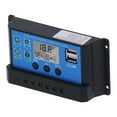thumbnail image 1 of Controlador de carga solar, 30 A, 12 V, 24 V, controlador solar LCD de 2 vías, controlador de panel solar, logre más, 1 of 12