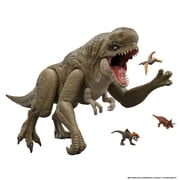 Jurassic World Rebirth Super Colossal Distortus Rex Dinosaur Figure, 31 Inch, Swallows Minis