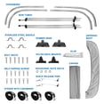 thumbnail image 7 of KNOX 2 Bow Bimini Tops for Boats, Boat Canopy Kit, 600D Canvas, Stainless Steel Bimini Top Hardware, Storage Boot, Fits Most Small Boats & Inflatable Boats, 63" L x 43" H x 39"-55" W (Light Gray), 7 of 7