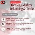 thumbnail image 4 of 100 Pack Soft Stitch Ring Markers for Knitting and Crochet - Flexible, Snag-Free Rubber Stitch Markers Small Size for Needle Sizes 0-8, Red & Blue, 4 of 7