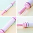 thumbnail image 5 of Kitchen Non-stick Cake Roller Rolling Pin Fondant Dough Pastry DIY Baking Tool Pink Food Grade Plastic, 5 of 6