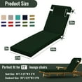 thumbnail image 5 of SDJPOI Outdoor Chaise Lounge Cushion, 72×21×3in Patio Chair Cushion for Pool Beach（Dark Green）, 5 of 6