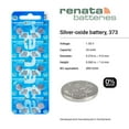 thumbnail image 2 of Renata 373 SR916SW Batteries - 1.55V Silver Oxide 373 Watch Battery (2 Count), 2 of 5