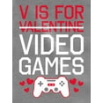 thumbnail image 2 of Tstars Mens Valentine's Day Love V Is for Video Games Funny Humor Gamer Gift Idea for Him Husband 3-4 Sleeve Baseball Jersey Shirt, 2 of 5