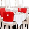 thumbnail image 5 of fundas para sillas de comedor con sombrero rojo, fundas traseras para sillas de Navidad, fundas para sillas de cocina para decoración navideña y festiva, 5 of 5