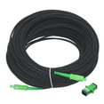 thumbnail image 1 of Unique Bargains 1Pcs 164Ft Single Mode Simplex OS2 Fiber Optic Cable LSZH SC/APC-SC/APC Armored Jumper Optical Black with Adapter, 1 of 5