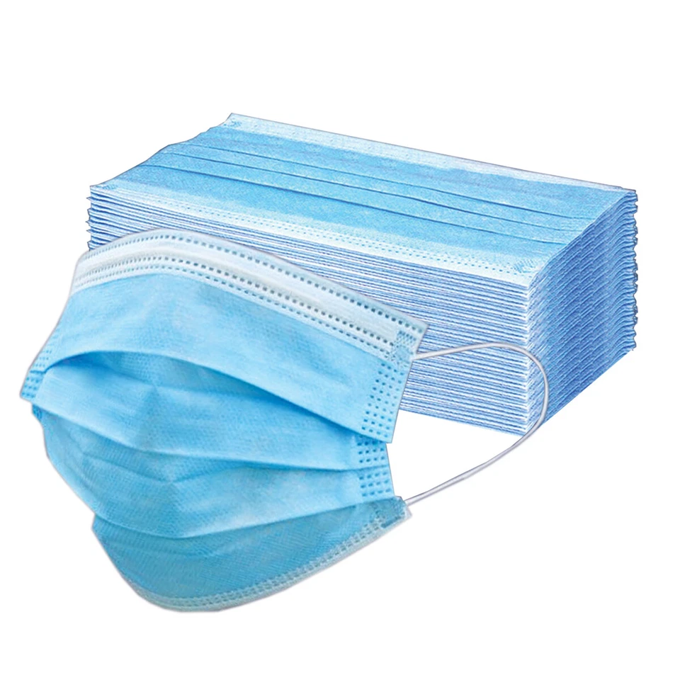 CIRCLE- 50 Pack Blue Disposable Face Mask Mouth And Nose Protection 3 Layers Cover
