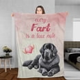 thumbnail image 3 of Every Fart is Love Note Newfoundland Guilty Face Happy Valentine's Cozy Fleece Blanket Newfie Dog Lover Gifts Warm Soft Throw Blanket - 01016, 3 of 5