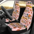 thumbnail image 3 of Fotbe Retro 70s Hippie Pattern Automotive Seat Covers for Cars Trucks and SUVs – Car Seat Covers for Front Seats,Protective Seat Covers,Vehicle Seat Covers, Set of 2, 3 of 9