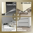 thumbnail image 4 of ONEON Steel 720lb Max Weight 3-Wheels Furniture Dolly, 4 of 6