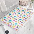thumbnail image 3 of Pets Paws Print Colorful Flannel Non Slip Door Rugs,Washable Door Mats Indoor,Decorative Door Mats,Dirt-Resistant and Absorbent Doormat for Entrance,Bedroom,Kitchen,Bathroom,23.5x16in(60x40cm), 3 of 5