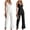 Black, variant on Women Elegant Lace Jumpsuit 2022 Back Overalls Summer V Neck Sleeveless Spaghetti Strap High Waisted Jumpsuit Rompers