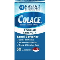 Colace Regular Strength Constipation Relief, Capsules, 100mg, 30 Count