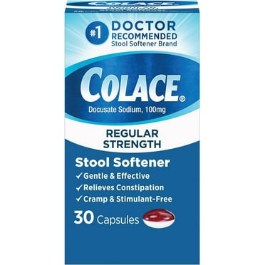 Colace Regular Strength Constipation Relief, Capsules, 100mg, 30 Count