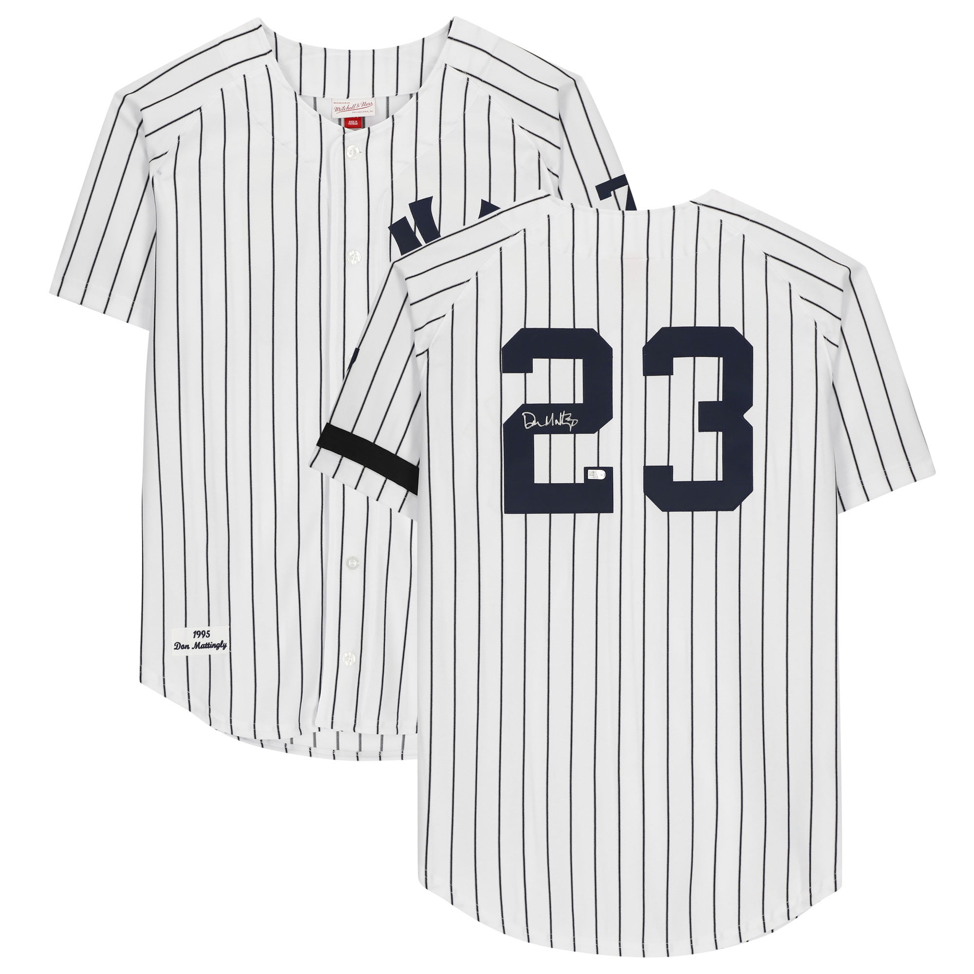 Don Mattingly New York Yankees Autographed White Mitchell & Ness  Cooperstown Collection Pinstripe Jersey 
