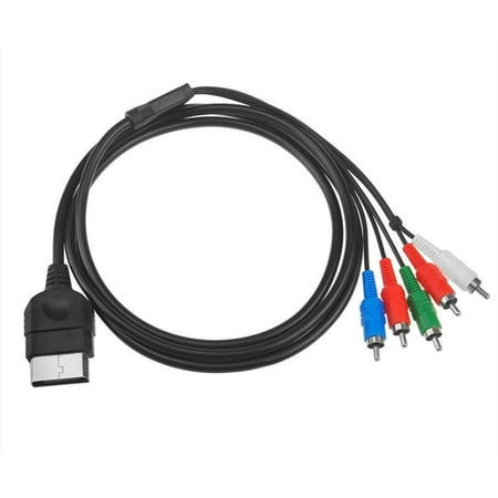 Original Xbox Connections DZT1968 180 cm Cable For Original Xbox HD Component AV Cable Cord High Definition Hookup Connection Black ()