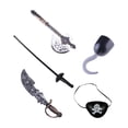 thumbnail image 3 of Accesorios de Halloween CUTICAT Conjunto de cosplay de pirata con hacha y parche de ojo, 3 of 8