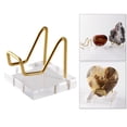 thumbnail image 3 of Acrylic Display Holder - Display Stands for Rock Mineral Agate , Brass Ar Stands for Small Collectibles - M M, 3 of 8