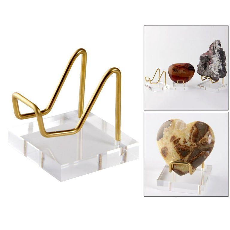 Fossils Display Stand Desktop Easel Stands Metal Arm Base Collectible Small  Easel Stand For Display Crystal