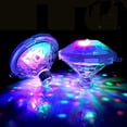 thumbnail image 1 of Luz de baño subacuática, lámpara flotante LED Disco Aqua Glow Multicolor Intermitente Baño Estanque Piscina Spa Bañera de hidromasaje Fiesta Luz nocturna Baño Iluminar juguete con 7 modos de patrón brillar Electrónica, 1 of 5