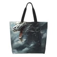 thumbnail image 1 of Disketp Cloud White Dragon Bolsa Tote Estampada para Mujer, Bolso de Hombro y de Mano para Compras y Viajes, 1 of 8