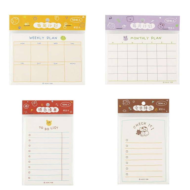 Mini Monthly Planner Daily To-do-list Pad Weekly Schedule Book