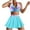 Blue-04, variant on DISKEBUISS Women's and Women's Plus Swimsuit Padded Bras & Swim Skirt Two-Piece Sets S-5XL