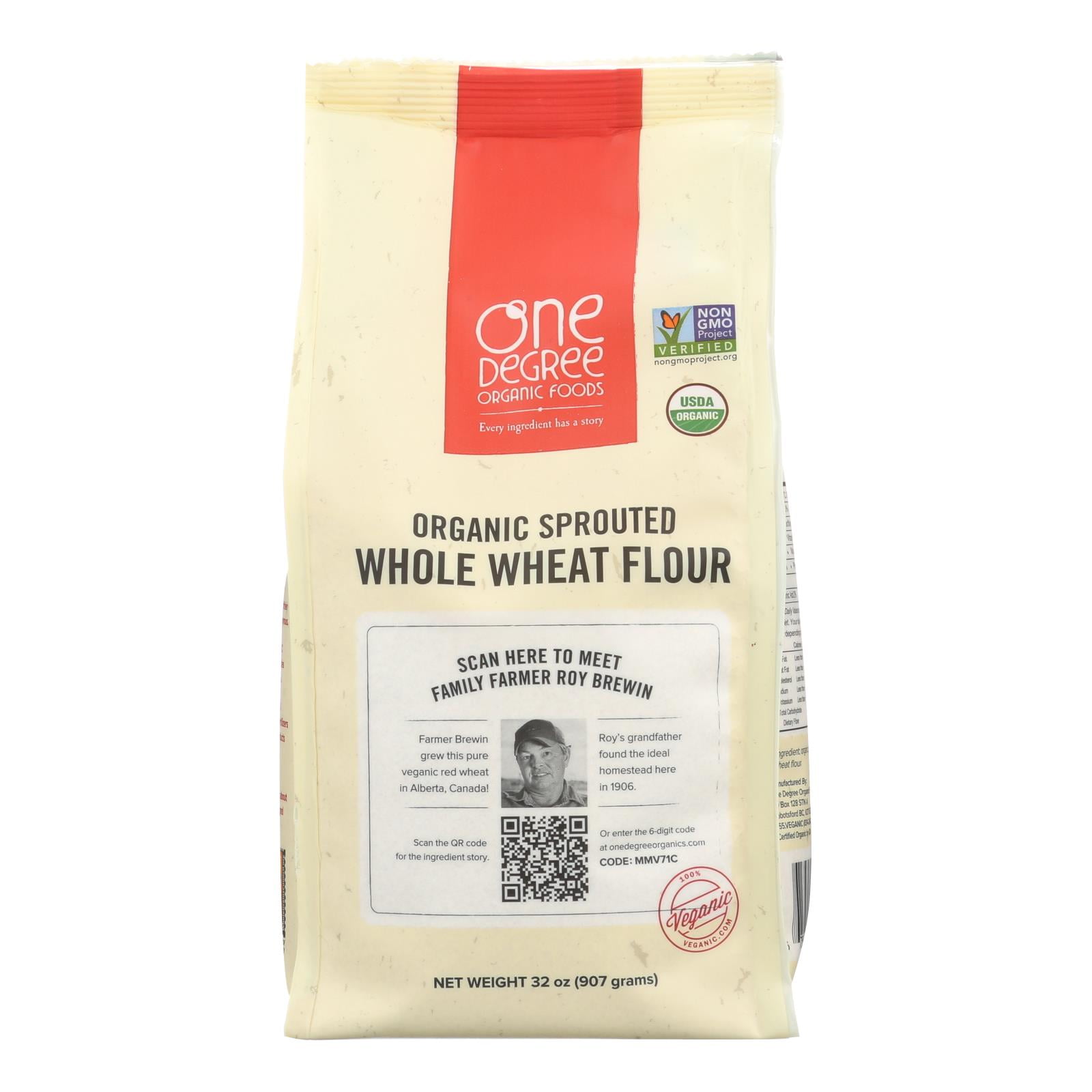 One Degree Organic Foods Sprouted Flour - Whole Wheat - 32 oz