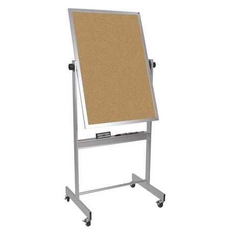 Balt Mobile Reversible Board - BALT Dry Erase Board, Cork/Porcelain,40