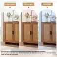 thumbnail image 6 of DREAMSIDEA Wood Sideboard Buffet Cabinet with Storage, Walnut Boho-Style Rattan Accent Cabinet Console Table Storage Cabinet for Dining Room, Living Room, Kitchen, Hallway, Entryway, 6 of 7
