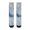Blue Marble Pattern, variant on Black Marble Pattern Women's Crew Socks, Mid-calf Polyester Running Athletic Socks with Reinforced Heel & Toe, Breathable Durable Gifts Ideas for Sports Work Home