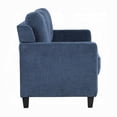 thumbnail image 4 of Royi Sofa, Track Armrest, 78 Inch, Blue Fabric Seat w Tufted Backrest, 4 of 6