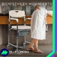 thumbnail image 2 of MEDICAL STORE Silla de Lujo Comodo con Ruedas y Frenos Traseros Asiento Inodoro o Silla Ducha 3 en 1, 2 of 8