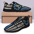 thumbnail image 4 of Autism Awareness Running Shoes Sneakers Mesh Black Size 7, 4 of 5
