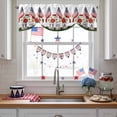 thumbnail image 3 of Independence Day Tie Up Valances Curtain, Adjustable Kitchen Five-Pointed Star U.S. Flag Themed Floral Valances for Windows Decor, Rod Pocket Short Curtains Set for Bedroom/Bathroom, 60"x18", 3 of 9